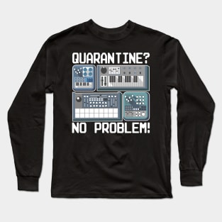 Analog Modular Synthesizer Synth Corona Quarantine Long Sleeve T-Shirt